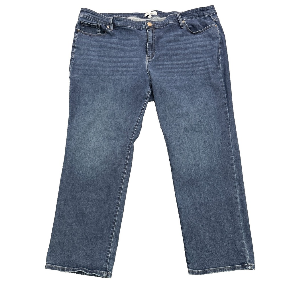 Lane Bryant Flex Magic Waistband Jeans Womens 28 Plus Mid Rise Straight Stretch
